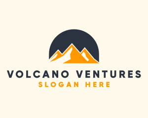 Sunset  Mountain Scenery logo design