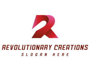 3D Modern Letter R logo design