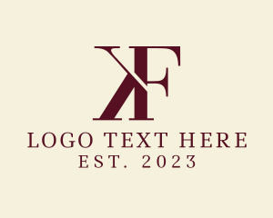 Elegant Boutique Business Letter KF logo