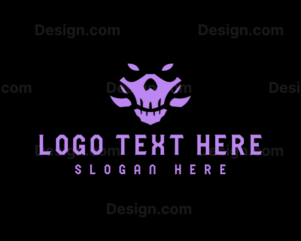 Purple Dark Skull Logo