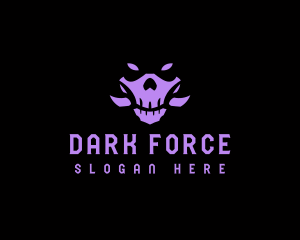 Purple Dark Skull logo design