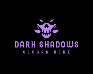 Purple Dark Skull logo design