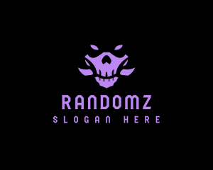 Purple Dark Skull logo design