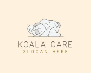 Sleeping Koala Zoo logo design