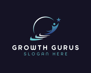 Career Growth Leadership logo design