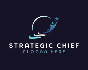 Career Growth Leadership logo design