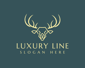  Wild Deer Line Art logo design