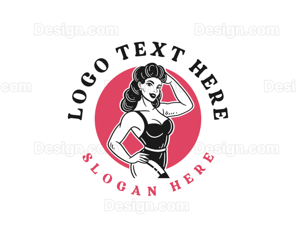 Pinup Sexy Model Logo