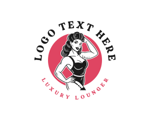 Pinup Sexy Model Logo