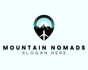 Airplane Mountain Travel logo design