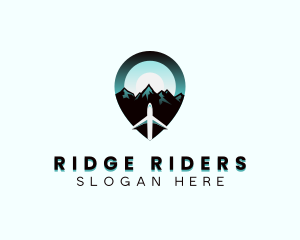 Airplane Mountain Travel logo design