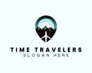 Airplane Mountain Travel logo design