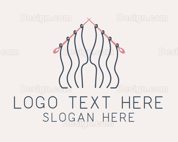 Knitting Needle Thread Logo