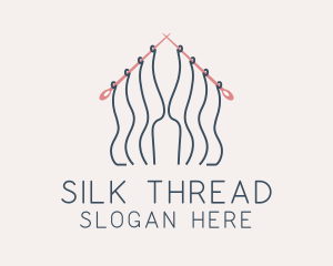 Knitting Needle Thread  logo design