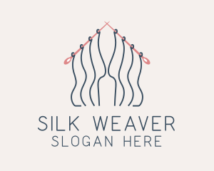 Knitting Needle Thread  logo design