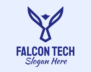 Blue Falcon Bird  logo design