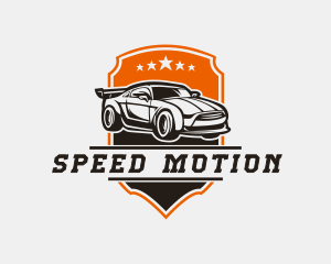 Car Racing Shield logo design