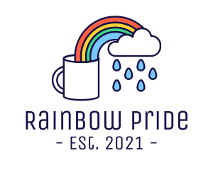 Rainbow Coffee Mug logo design