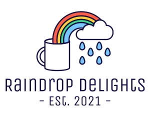 Rainbow Coffee Mug logo design