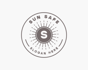 Hipster Sun Ray logo design