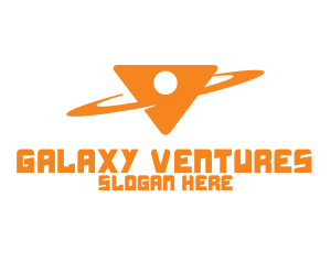 Triangular Orbit Planet logo design