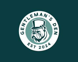 Bulldog Canine Gentleman logo design