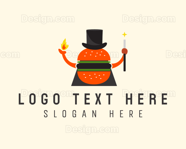 Magician Burger Hat Logo