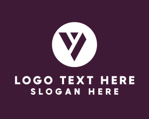 Professional Negative Space Letter YV logo