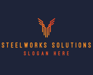 Minimalist Wing Building logo design