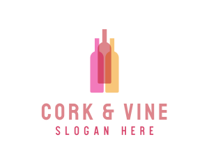 Wine Drinking Bottles logo design