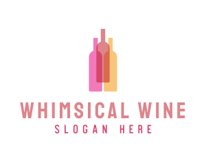 Wine Drinking Bottles logo design