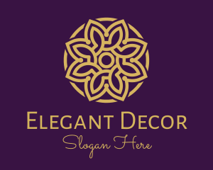 Decorative Mandala Flower logo design