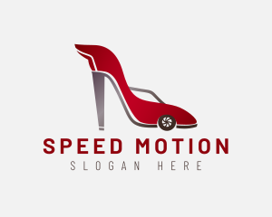 Car Stiletto Shoes logo design