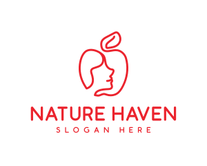 Natural Fruit Face logo design