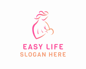 Mother Baby Breastfeed logo design