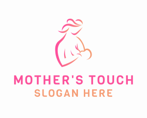 Mother Baby Breastfeed logo design