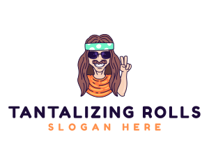 Cool Hippie Man logo design