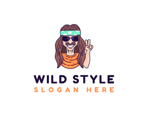 Cool Hippie Man logo