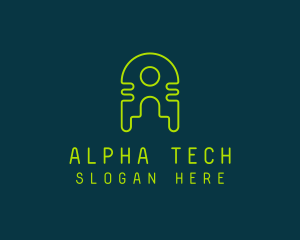 Tech Company Letter A  logo design