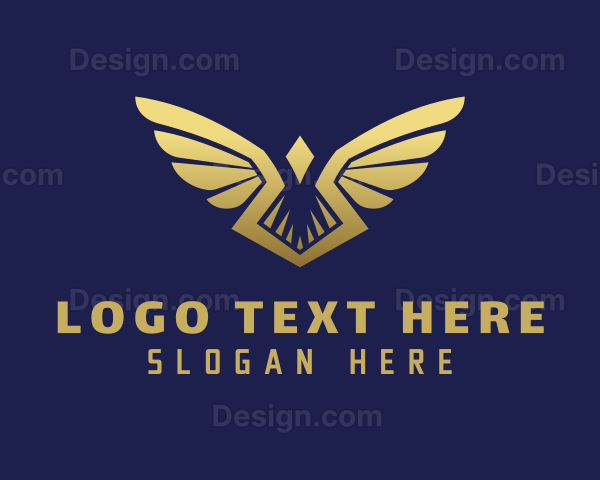 Gradient Gold Wings Logo