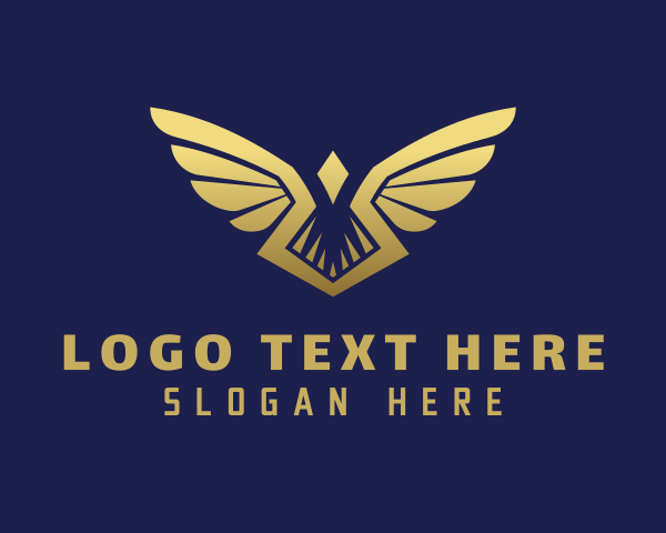 Gradient Gold Wings  logo