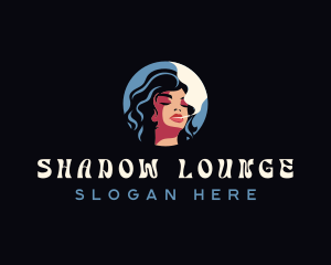 Woman Smoking Cigarette logo