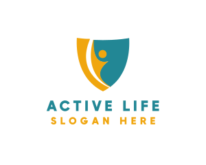 Active Human Shield logo design