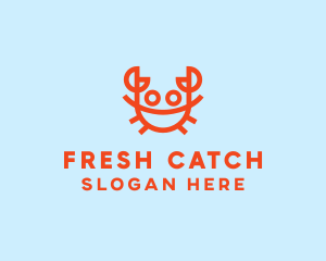 Orange Crab Seafood logo design