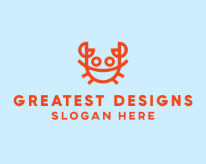 Orange Crab Seafood logo design