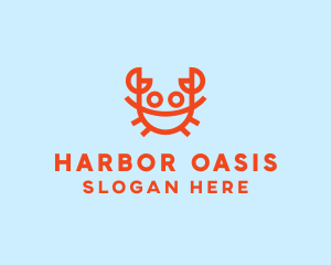 Orange Crab Seafood logo design