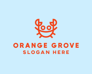 Orange Crab Seafood logo design