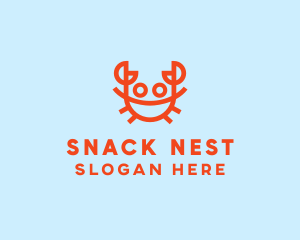 Orange Crab Seafood logo design