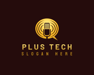 Microphone Podcast Chat Logo