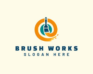 Painting Brush Handyman  logo design